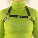 Black Harness Belt Overbust Chain O Rings New Photo 0