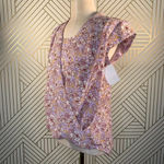 Halogen  Surplice‎ Cap Sleeve Blouse Floral Print Photo 3