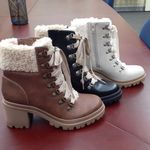 Soda Black Shepra Lug Sole Lace Up Chunky Lug Sole Boot Photo 1