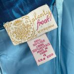 Plenty‎ Size 4 Dress Blue Neon Floral Bright Strapless Ruffle Built in Bra Photo 5