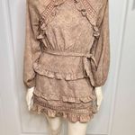 Lulus Lulu’s Kiss Me Goodnight Tan Polka Dot Ruffled Long Sleeve Mini Dress Photo 7