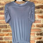 Perla Nera Gray Silver Metallic Short Sleeve Cowl Neck Jumpsuit Women's Size 8 Photo 7