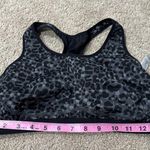 Nike Black & Leopard Print Racerback Sports Bra Women's Size Large No Padding Photo 2