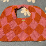 Kopari Pink and Orange Argyle Tote Bag Photo 0