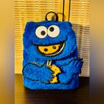 Lounge Fly  Sesame Street Cookie Monster Plush Cosplay Mini Backpack With Coin Bag Photo 5