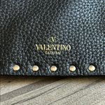 Valentino Garavani Valentino Vitello Large Rockstud Zip Pouch Black Photo 1