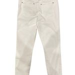 BCBG MaxAzria White Crop Button Fly Jeans Photo 1