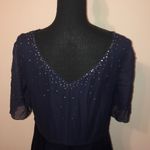 Navy Sparkle Dress Blue Size 10 Photo 5