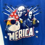 Gildan  Womens' Size Small Blue 'Merica Graphic‎ Tank Top Photo 2