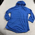 Nike Running Dri-Fit Blue Hooded 1/4 Quarter Zip Active Top Size Large EUC Photo 0
