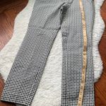 Gray Plaid Polka Dot Skinny Ankle Dress Pants EUC Black Size 2 Photo 1