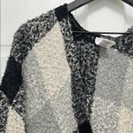 Woolrich Black Charcoal Light Gray Plaid Nubby Material Poncho Shrug - One Size Photo 1