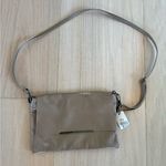 Taupe Genuine Leather Handbag Purse NWT Photo 0
