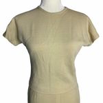 Vintage 50s Beige Knit Wool Skirt & Top Set 36PE Photo 2