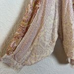 Free People Midnight Fever Paisley Button Down Top Boho Size Large Photo 5