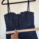 House Of CB  Esme midnight‎ blue lurex chiffon maxi dress NWOT size S Photo 8