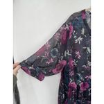 Torrid Lexie Dark Floral Sheer Hi Low Tunic Women Plus Size 3X Black Whimsigoth Photo 5