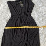 Bebe Women’s high low asymmetrical braid details one shoulder dress in BLACK XS Photo 6