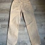 Free People  We The Free Dakota Straight Leg Jeans Tan Distressed Denim Photo 3