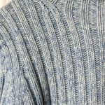 autumn cashmere Light Blue Ribbed Mock Neck 100% Cashmere Sweater Size Large Photo 3