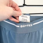Bo+Tee Steel Blue High Waist Leggings with elastic waist band Sz SMALL Photo 6