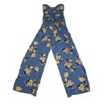 Band of Gypsies Jumpsuit Size M Strapless Floral Blue Pockets Boho Festival NEW Photo 1