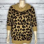 Scarlett Love  Size 1X Animal Print Cowl Neckline Tunic Sweater Top Photo 0