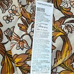 Topshop Floral Brown Yellow Button Down Shirt Size 0 Photo 7