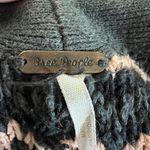 Free People Knit Long Cardigan Chunky Sweater Peach Cream Multi Sz XS-M Boho Photo 9