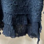 Free People  Navy Long Sleeve Lace Top Photo 7