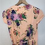 & Other Stories & Other Stories Los Angeles Atelier Pink Peach Floral Wrap Midi Dress size US 8 Photo 9