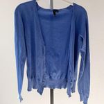 H&M Long Sleeve Button Up Cardigan in Blue | 12 Photo 1