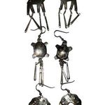 3 NEW Pair Silver Earrings Dangle Turtle Alpaca Llama Western Southwestern Boho Photo 0