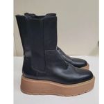 H&M black platform chunky mid calf boots size 5.5 Photo 8