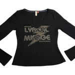 Pilcro Anthropologie V-Neck Music Lyrical Mirage Festival Top Size X-Small Photo 0