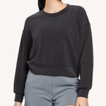 Lululemon Perfectly Oversized Cropped Crew softstreme size 6 small black Photo 0
