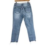 Nasty Gal Jeans Womens 8 Light Wash Distressed Straight Leg Raw Hem 90s Grunge Photo 3