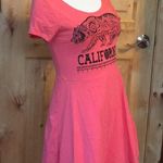 Bongo Coral California Print Sexy Bk DRESS NWT M Photo 1