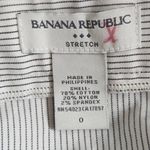 Banana Republic  Cream Pinstripe Wrap Skirt Size 0 Preppy Mini Skirt Photo 6