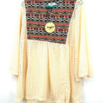 Hayden NWT size Medium wild & wonderful top white crochet blouse semi sheer Photo 0