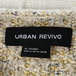 URBAN REVIVO Size XL Cropped Button Front Cardigan Sweater Pearl Buttons Gold Photo 6
