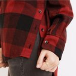 Madewell  Flannel Side-Button Oversized Ex-Boyfriend Shirt Buffalo Check Size M Photo 1