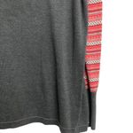 Woolrich  Sweater Women’s XL TG Gray Red Fair Aisle Button Henley Cotton Blend Photo 3