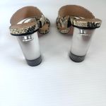 Schutz  Veridiana snakeskin print Transparent Column Heel Sandal Size 9.5 Photo 8