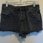 Free People  Black Jean Shorts - Button Fly Photo 0