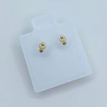 Real 14k Gold Studs Earrings White Heart Photo 2