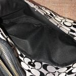 Coach Vintage  Black Jacquard Signature C Top Zipper Hobo Shoulder Bag w Buckle Photo 10