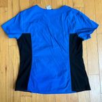 Cherokee Uniforms V neck flexible royal blue and black 2 pocket scrub top Photo 4