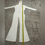 Fabletics  Plush Rib Hooded Jumpsuit Onesie size XL tall cream off white zip up Photo 4