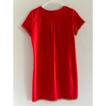 Jude Connally Dress Women XS Orange Ella Fringe Stretch Office Cocktail Event Photo 1